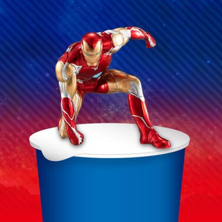 Furyu Marvel復仇者聯盟 無限之戰 IronMan鋼鐵人 泡麵杯蓋 景品 豬帽子模型玩具