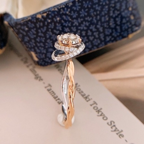 璽朵珠寶 [ 18K金 20分 雙色 鑽石戒指 ]  微鑲工藝 精品設計 鑽石權威 婚戒顧問 婚戒第一品牌 鑽戒 GIA