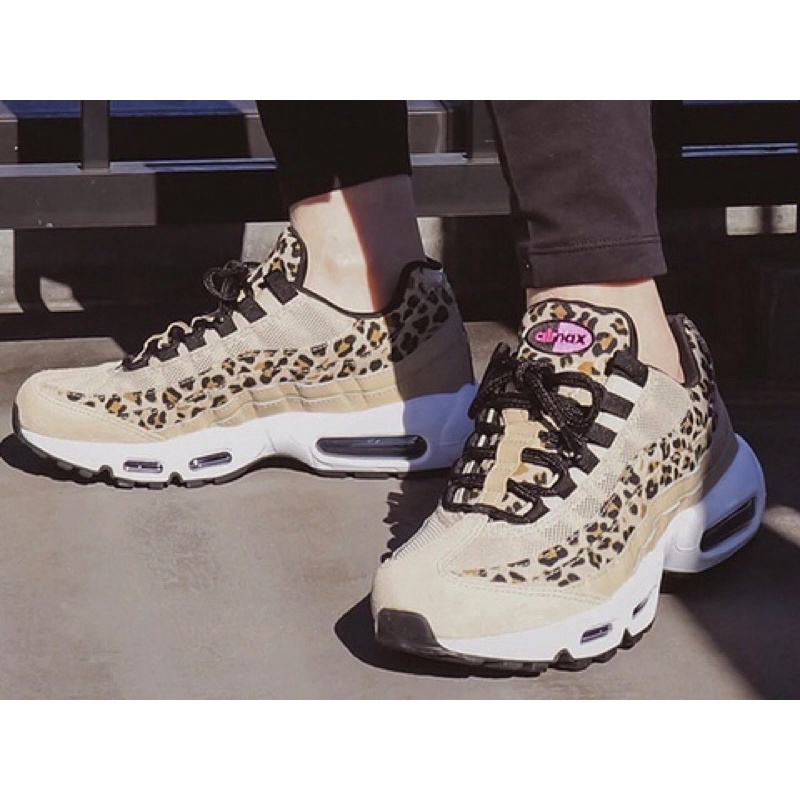 nike leopard air max 95 豹紋奶茶色 休閒鞋球鞋（女）（最後出清）