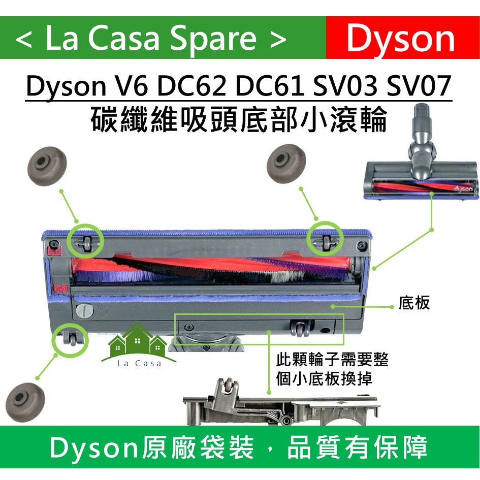 My Dyson 原廠小滾輪 適用V6 DC62 DC61 SV03 SV07。底板滾輪 小輪子。底板。