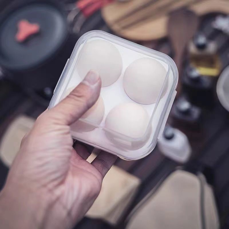 戶外露營雞蛋盒4格8格雞蛋盒防震防碎保護收納盒裝雞蛋的盒子防摔便攜塑料蛋托-99九號