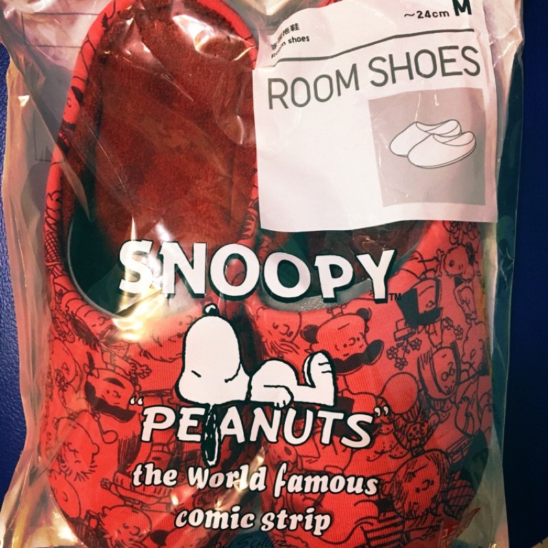 [Uniqlo] Snoopy 紅色拖鞋M