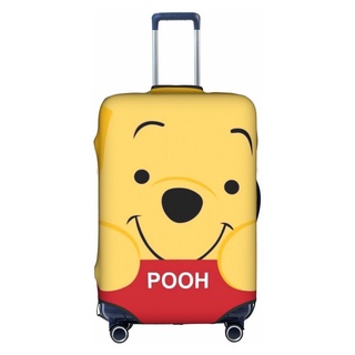 迪士尼小熊維尼行李箱蓋可水洗手提箱保護套防刮手提箱套適合 18-32 英寸行李箱