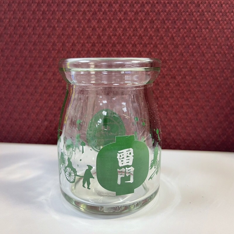 日本 淺草 雷門 絲綢布丁 烘培 自制甜點 布丁罐 玻璃瓶 優格 果凍 烤布蕾 附防塵蓋 小號 擺飾 紀念品 小盆栽