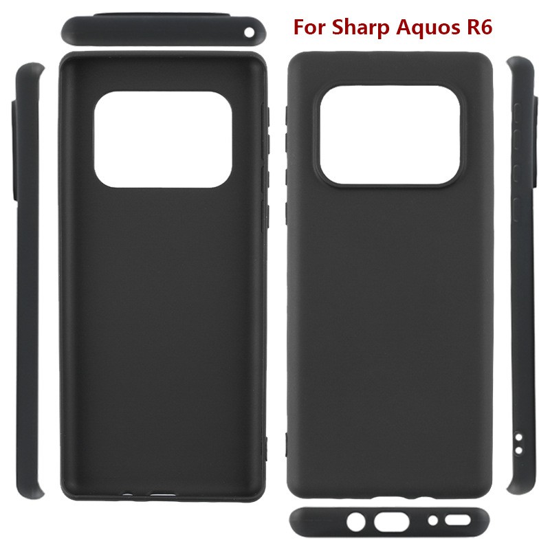 夏普 Aquos R6 SH-51B 手機殼黑色 / 透明超薄柔軟 TPU 矽膠全保護套