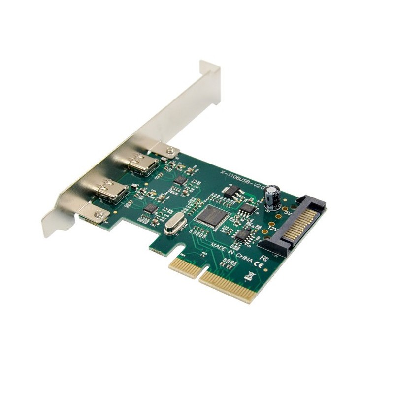 台灣晶片 USB3.1 PCIe 轉 USB 3.1 Type-C PCI-E USB3.1高速擴展卡2port