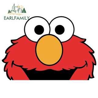 EARLFAMILY 13cm x 8.8cm Elmo 乙烯基貼花貼紙 JDM 汽車貼紙乙烯基貼花保險槓窗戶防水汽車配