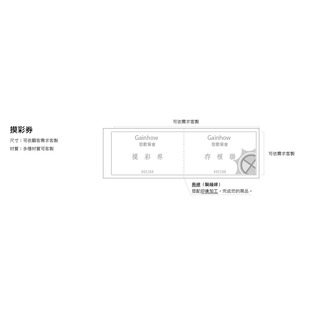 摸彩券【客製化or模板】