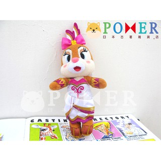☆POMER☆日本東京迪士尼樂園絕版正品 邦妮兔 Bunny 巴西嘉年華 熱情森巴盛裝 娃娃玩偶 吊飾 安全別針 兩用款