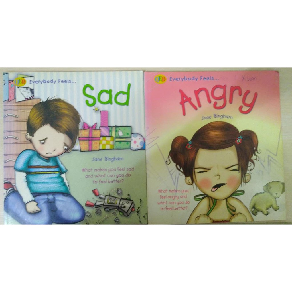 Sad Angry 兒童英語書本親子教育 蝦皮購物