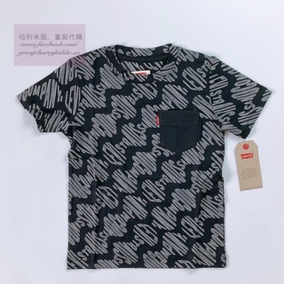 ☻哈利☻美國童裝 Levi's 黑色滿版Tee (6T)