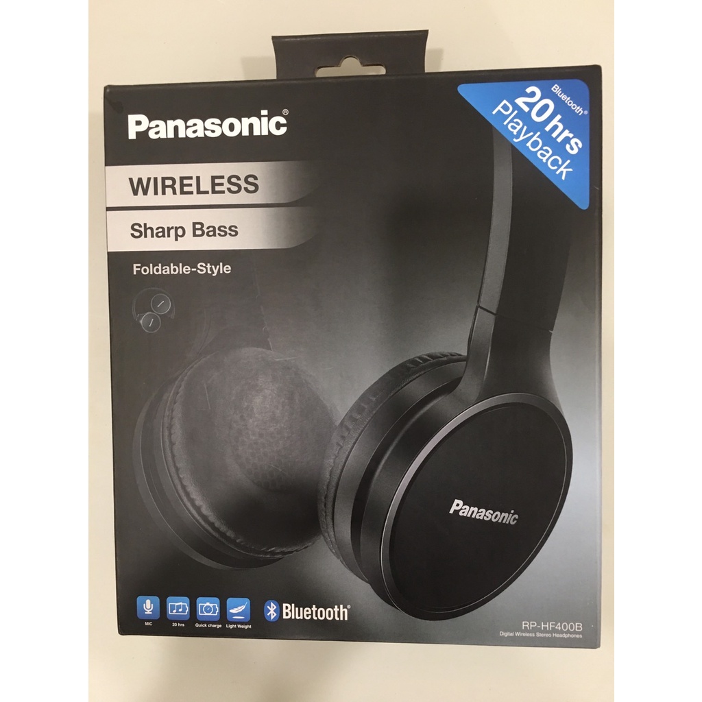 Panasonic Wireless Sharp Bass RP- HF400B  國際牌 無線藍芽耳機(耳罩式)