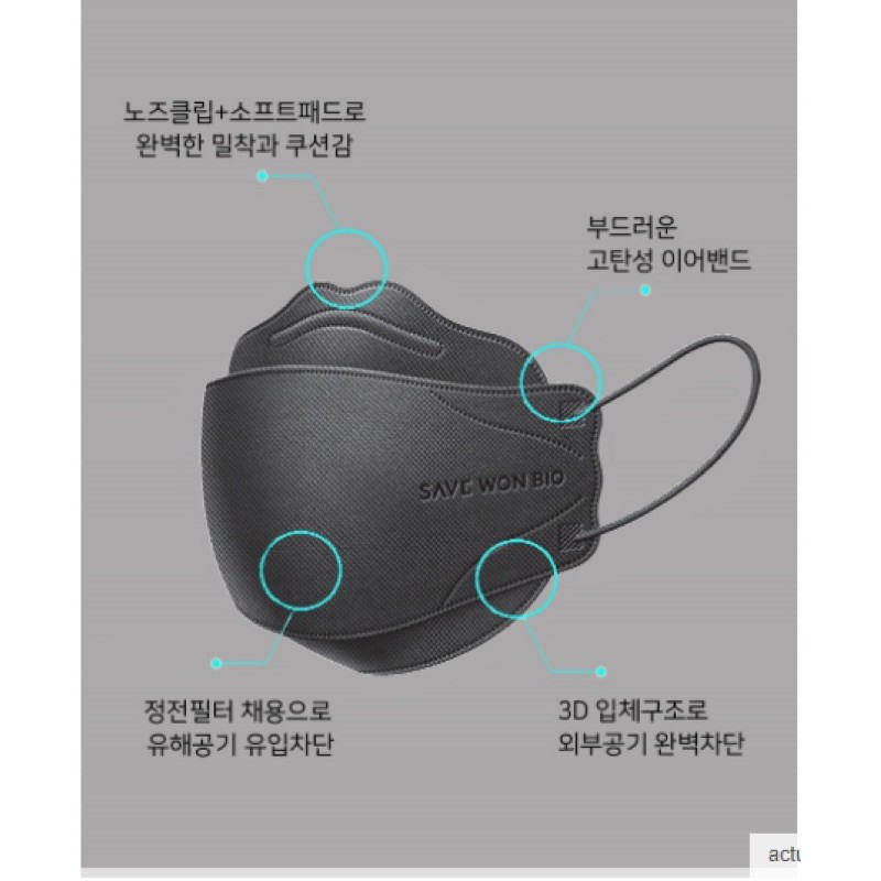 [24小時內出貨]🇰🇷 韓國製 韓國進口 KF94 口罩 마스크 mask  FDA 黑色 白色 獨立包裝