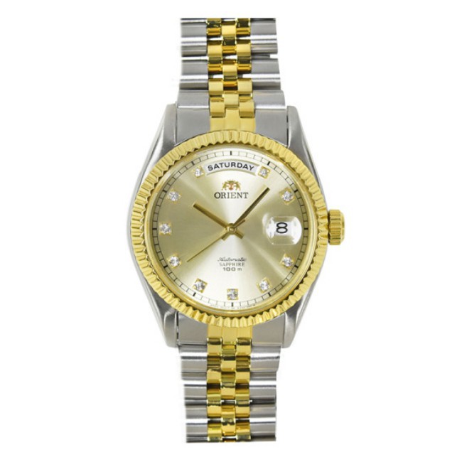 ORIENT東方錶 蠔式型機械錶 鋼帶款 金色 SEV0J002C