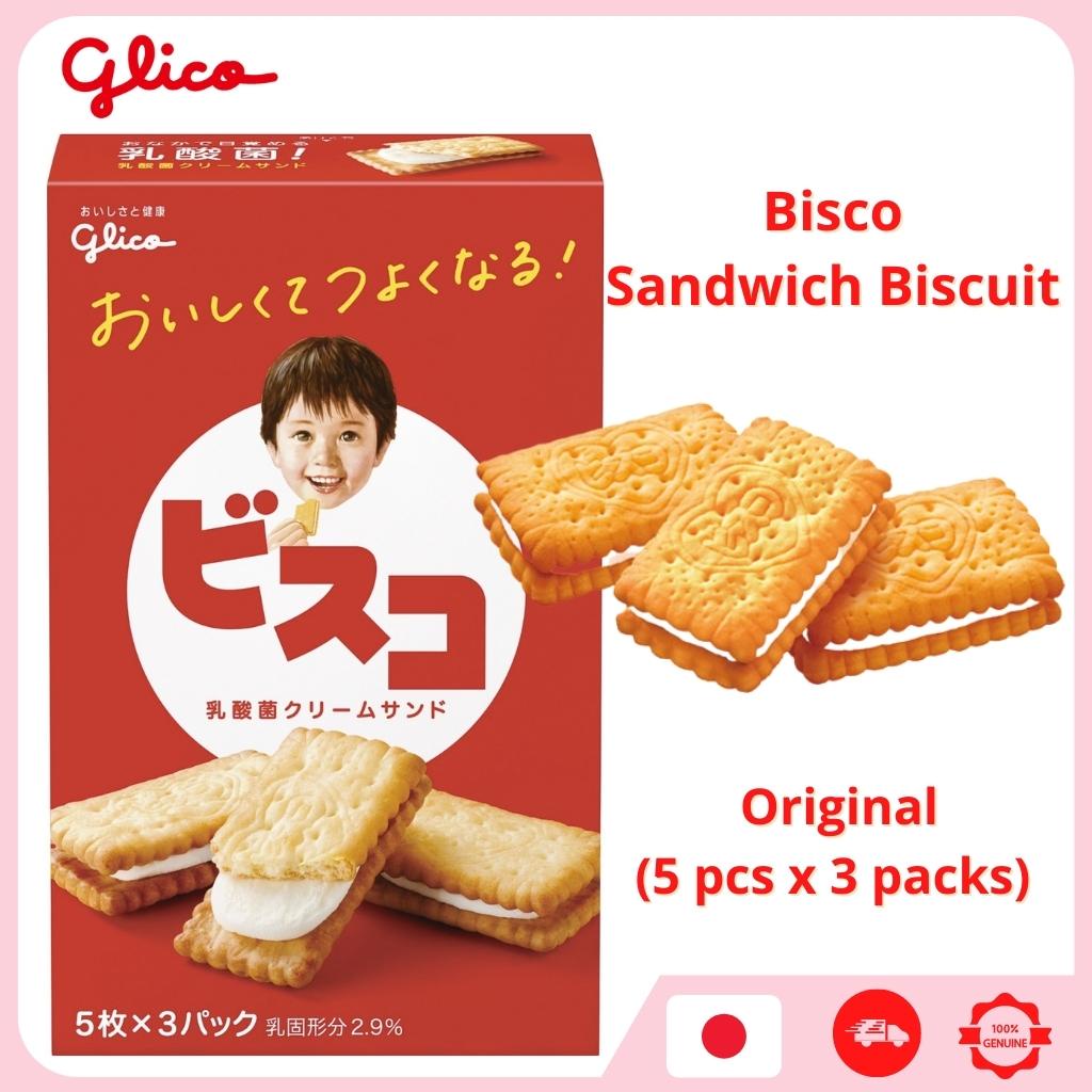 Glico Bisco 三明治餅乾原味（5 件 x 3 包）