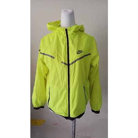 【二手】Nike 防風外套 慢跑外套 螢光黃 運動外套