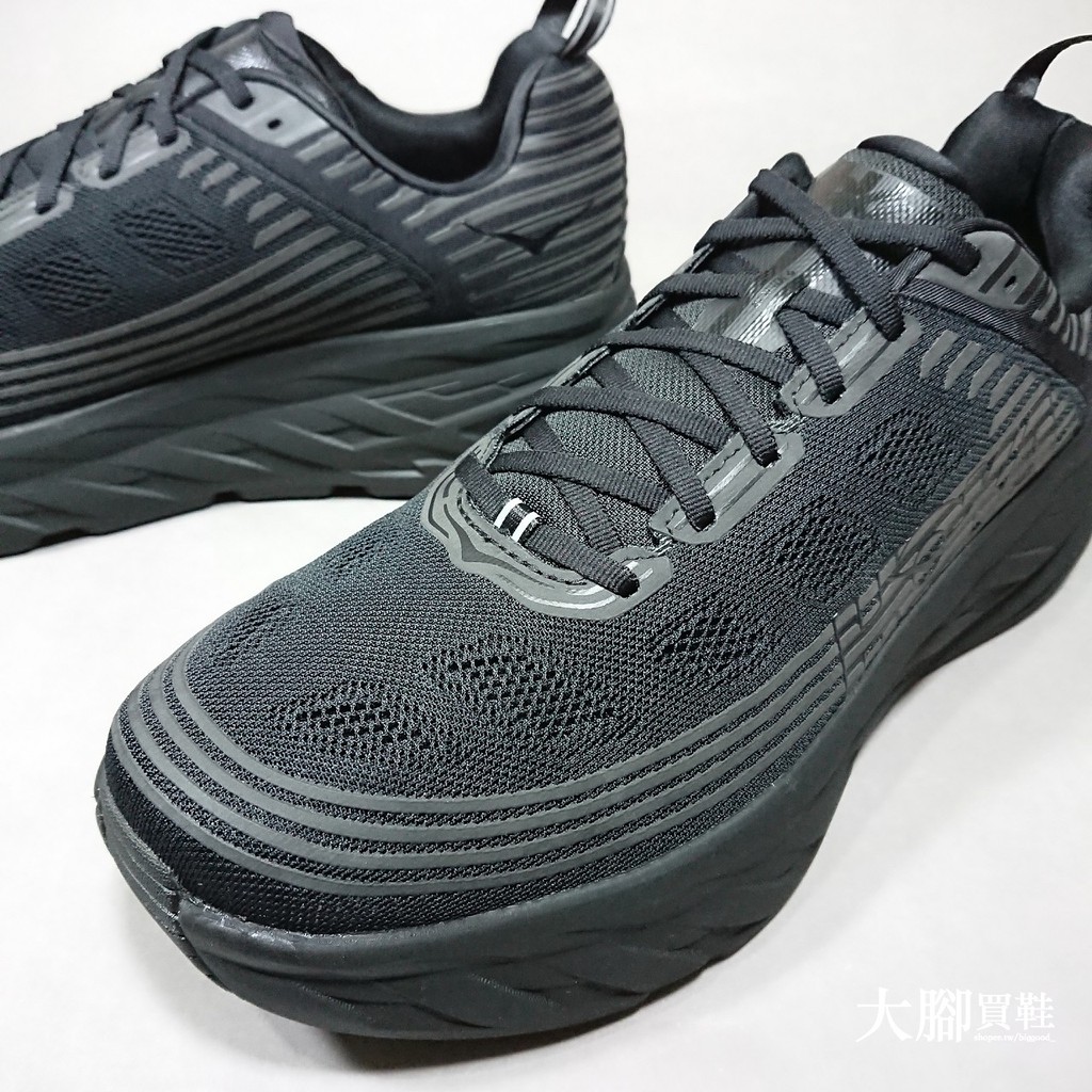 [現貨US14] HOKA ONE ONE Bondi 6 全黑 慢跑鞋 黑魂 工裝 穿搭 大尺碼男鞋