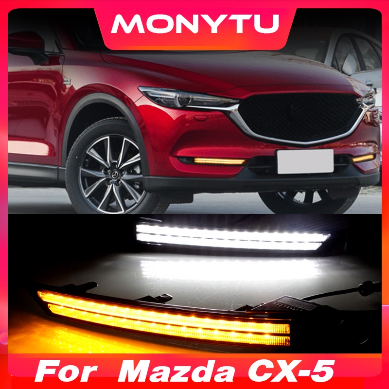 MAZDA 適用於馬自達 CX-5 CX5 2022-2017 配件汽車 Led 大燈 Drl 日間行車燈霧燈帶動態轉向