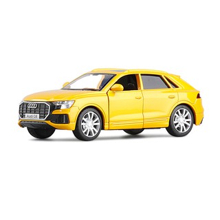 模型車 1:36 Audi奧迪 Q8 SUV 回力開門仿真合金汽車模型 蛋糕模型裝飾品擺件品節日禮物