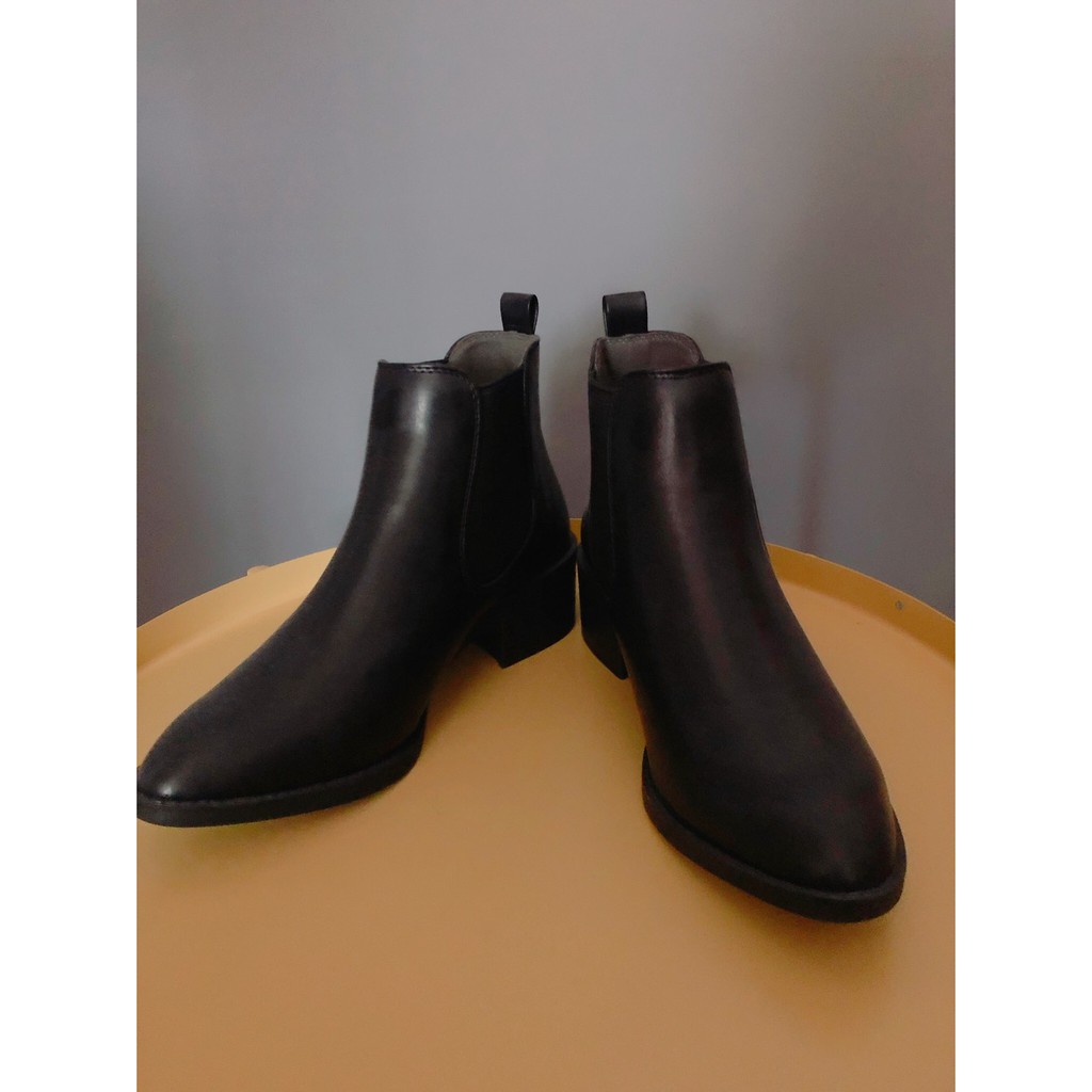 日本Lowrys farm黑色裸靴38號/24cm
