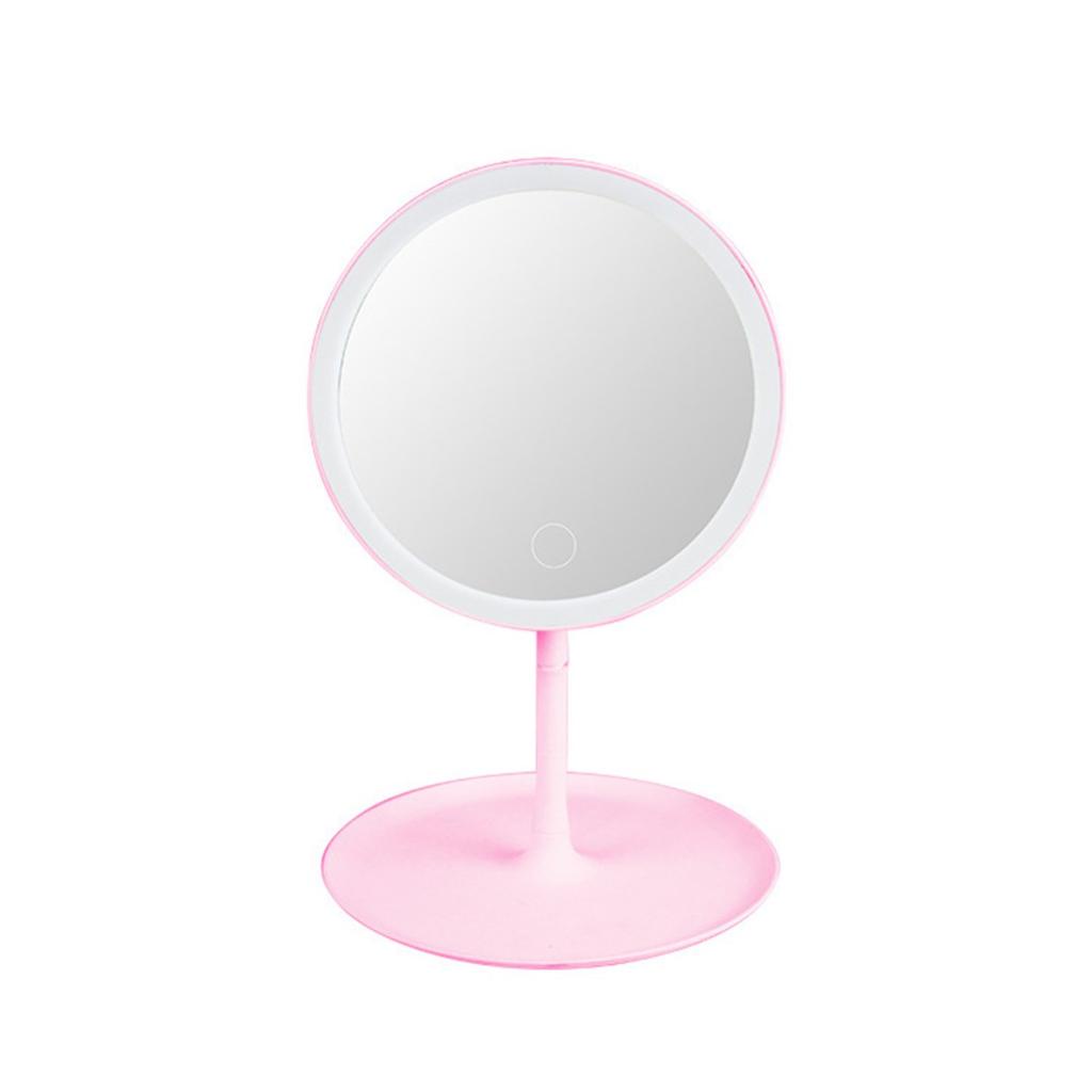 桌面化妝鏡觸摸屏 LED 亮度鏡三色燈