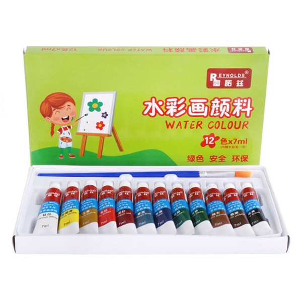 5325 12色水彩顏料 DIY彩繪廣告顏料 上色用具道具勞作塗鴉 美術用品