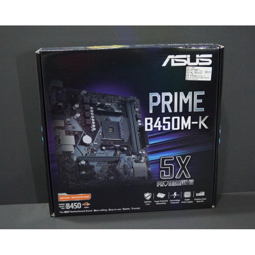 【夜野3C】ASUS 華碩 PRIME-B450M-K 主機板 AMD AM4