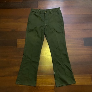 ［ 昞德商號 ］70年代至80年代初期 LEE 綠色靴型工作褲 TALON 42