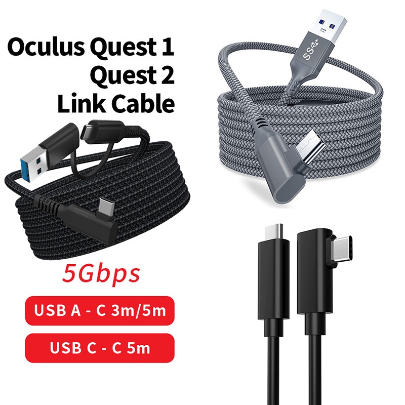 5M Data Line For Oculus Quest 2 Link Headset USB 3.0 Type C