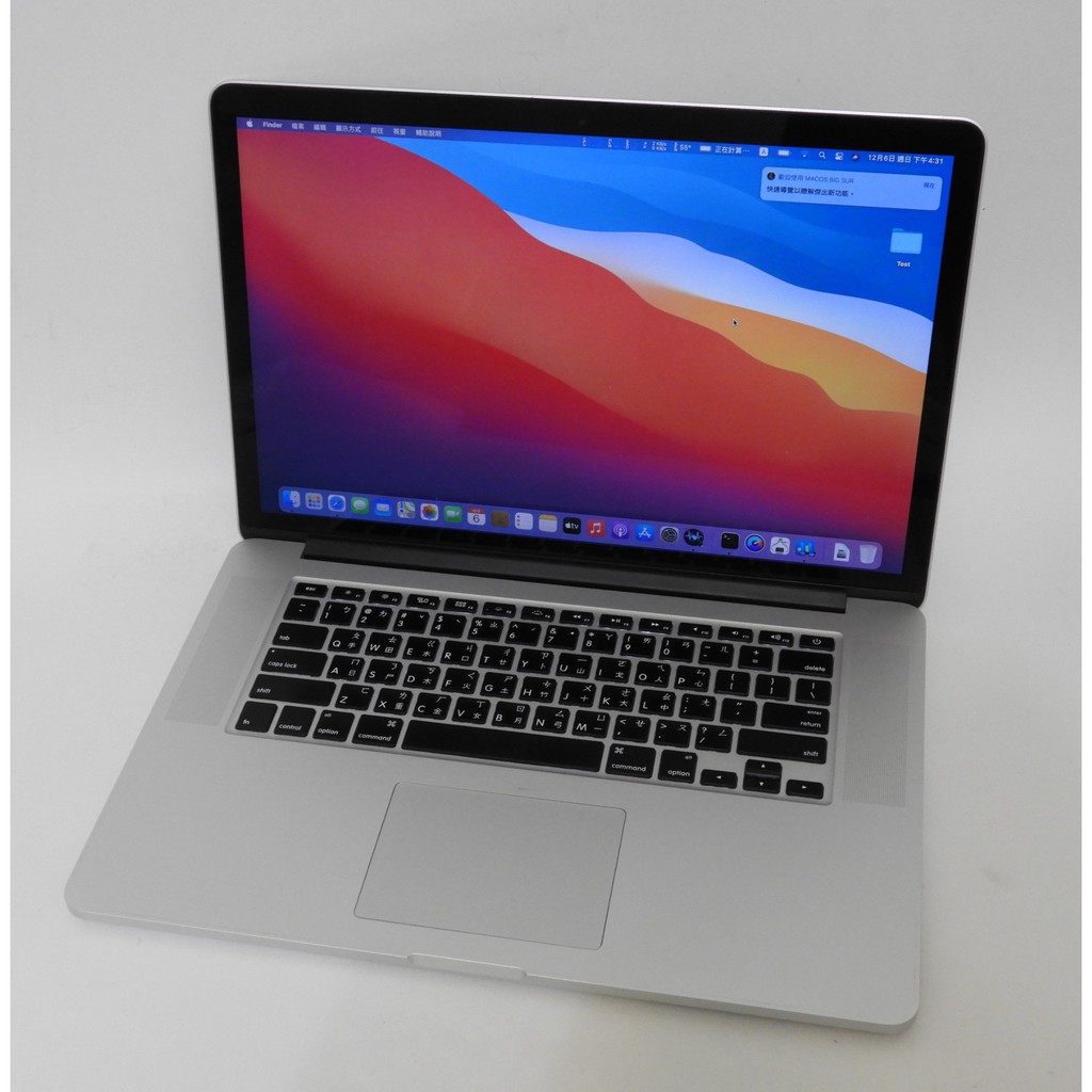 224 “Big Sur” MacBook Pro15” Retina A1398 2014 i7 8G SSD250G