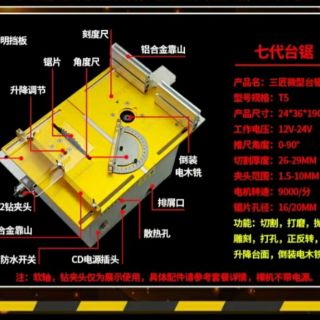 綸綸 專業五金用品 多功能桌面迷你微型精密小台鋸-6-7代（速出貨）台鋸切割台 微型切割台鋸台diy木工電鋸小型切割機