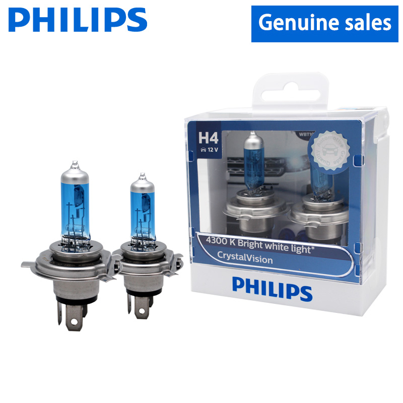 保固一年 飛利浦 鹵素車燈 Philips 4300K 魔晶之光 H4 12V 60/55W 加贈2個W5W白光燈泡