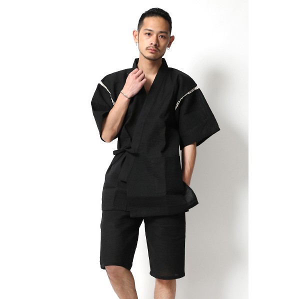 日式甚平全棉浴衣家居服短袖套裝甚平男裝浴衣日式短袖套裝 蝦皮購物