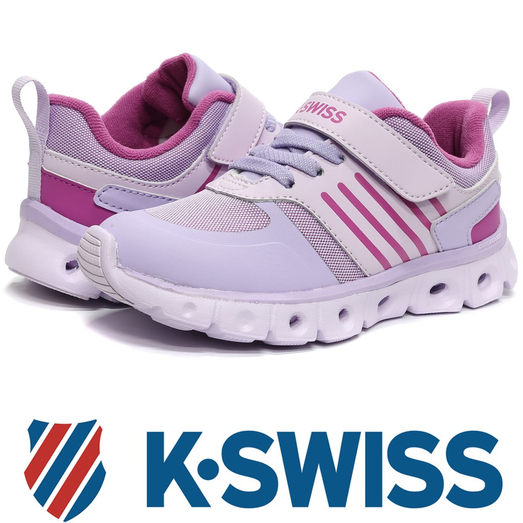鞋大王K-SWISS 55890-518 粉紫 單黏帶多功能運動鞋(童鞋)/休閒/輕量/特價出清/ 726K 免運費