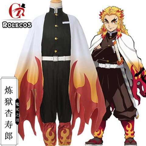 景泰蘭服飾鬼滅之刃cos鬼殺隊隊服炎柱大哥煉獄杏壽郎cosplay服裝 蝦皮購物