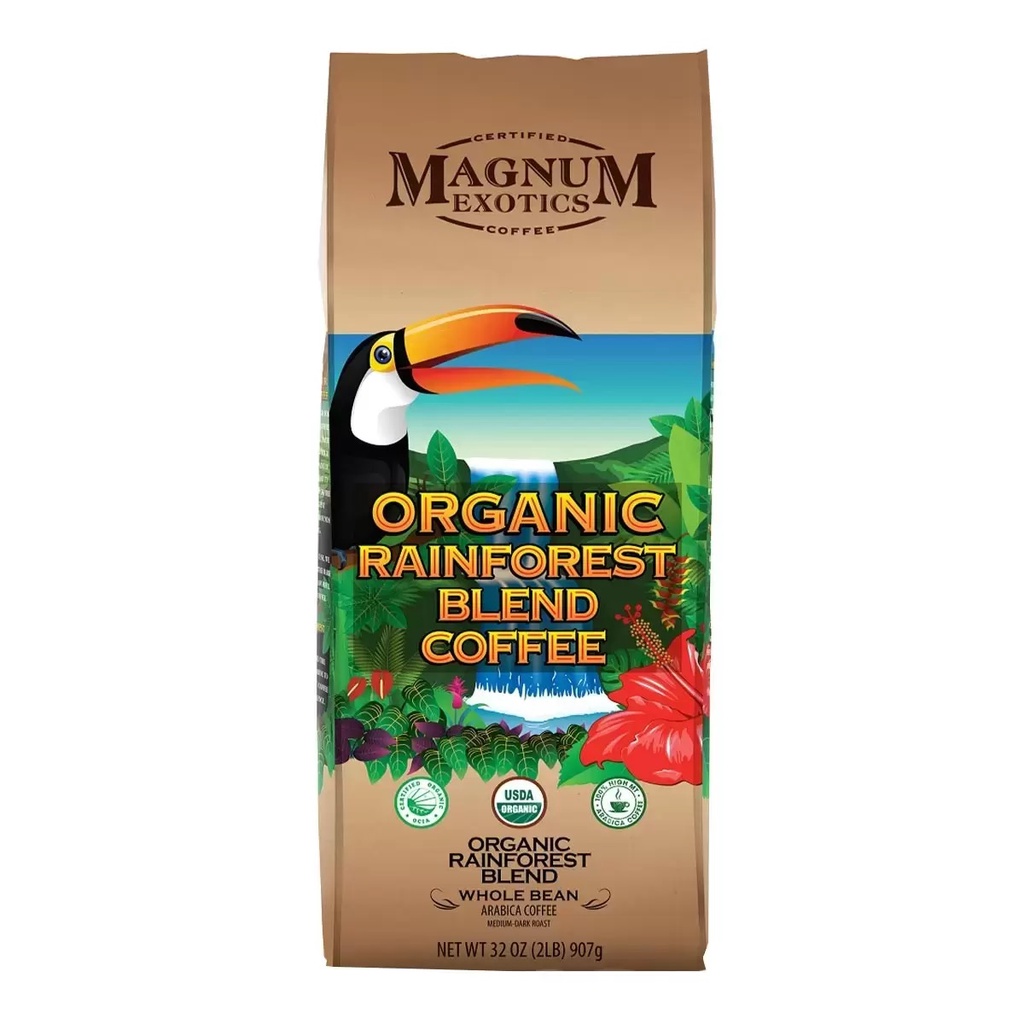 (好市多免運商品) Magnum 熱帶雨林有機咖啡豆 907公克