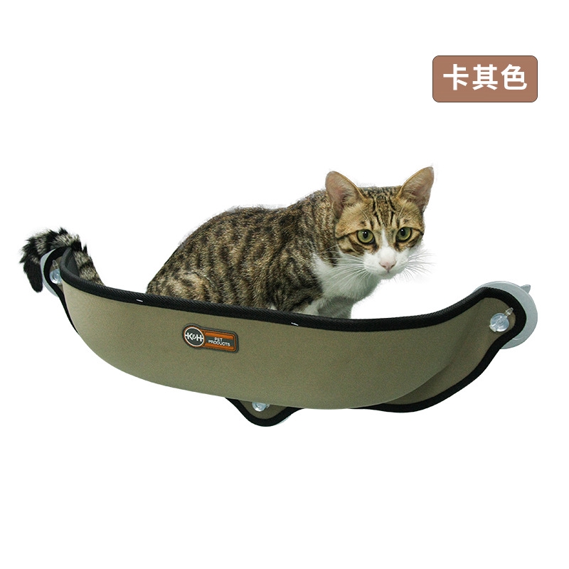 貓吊床美國k H貓咪吊床貓窩半月型懸吊床窗邊曬太陽空中閣樓吸盤窗台半圓貓咪窗戶吸盤式吊床玻璃窗陽臺墻曬太陽