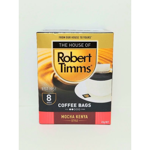 Robert Timms 摩卡肯亞濾袋咖啡8入隨身包(45g)三盒組