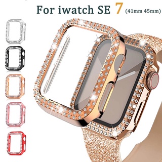Apple Watch 7654代保護殼 鑲鑽錶殼 Apple 7代表殼 雙排鑲鑽錶殼 蘋果手錶7代 45mm 41mm