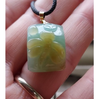 緬甸天然A貨翡翠蜻蜓錢幣吊飾！
