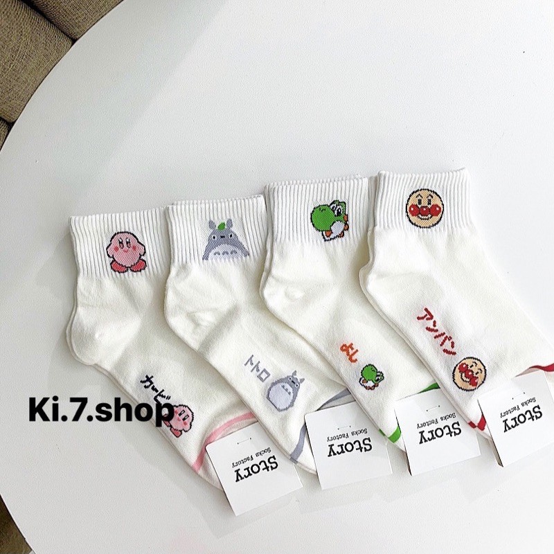 現貨 Ki.7.shop 🇰🇷 瑪利歐 龍貓 麵包超人 恐龍 卡比之星 🦖 蘑菇 🍄 韓國襪子 🧦 短襪
