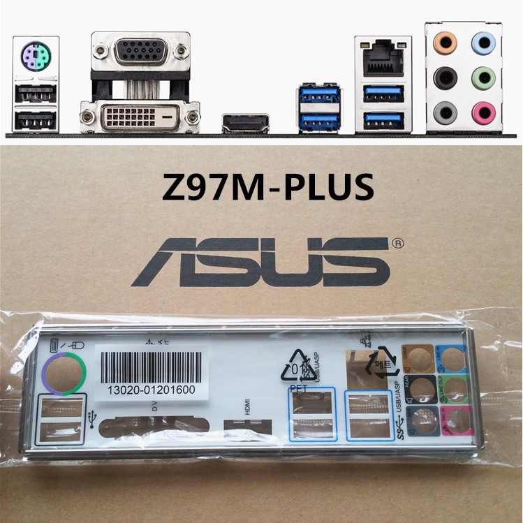ASUS 華碩 H97M-PLUS、Z97M-PLUS 全新彩色 原裝檔片 後檔片