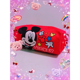 筑筑大百貨madge0521(包9) 大紅米奇 迪士尼筆袋 麻布化妝包 收納包 Disney 迪士尼 生日禮物交換禮物
