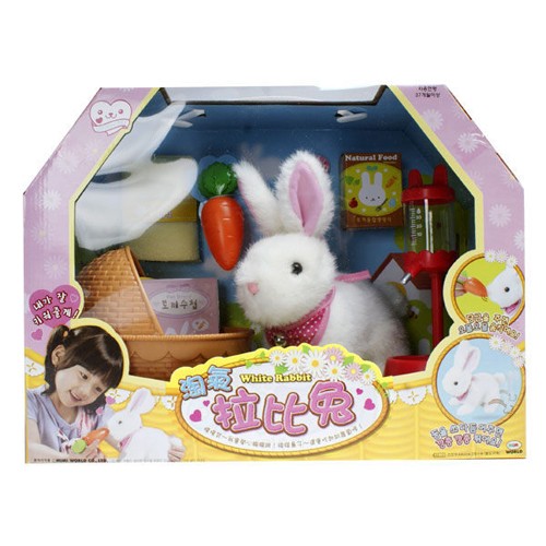 淘氣拉比兔(白色) 寵物 小動物 兔子 家家酒 小女孩 送禮 孩子玩伴