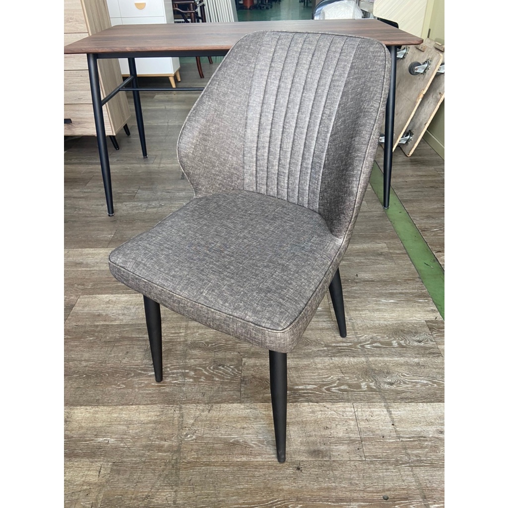 吉田二手傢俱❤全新簡約風皮商業椅 餐椅 咖啡椅 單人椅 靠背椅 休閒椅 美甲椅 灰色 米白
