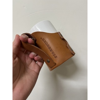星巴克 手工率性真皮馬克杯 杯子可拆下清潔