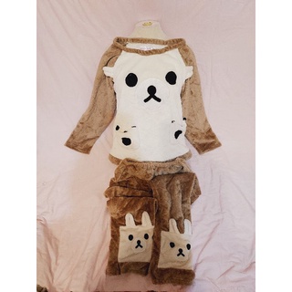 珊瑚絨居家服 熊熊睡衣套裝
