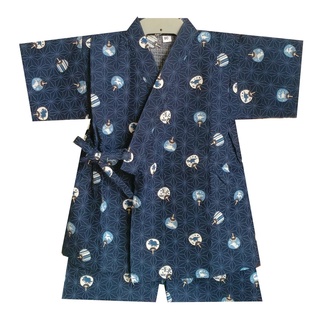 純棉竹節棉日單男寶寶兒童和服套裝汗蒸家居溫泉浴睡衣恐龍扇蜻蜓 NANA Studio💕