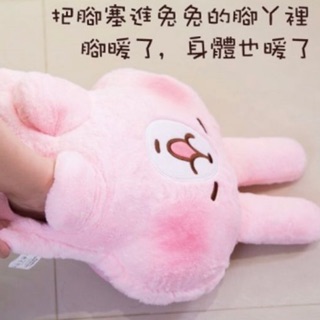全新現貨卡娜赫拉Kanahei粉紅兔兔暖腳套抱枕/超商集點絕版品