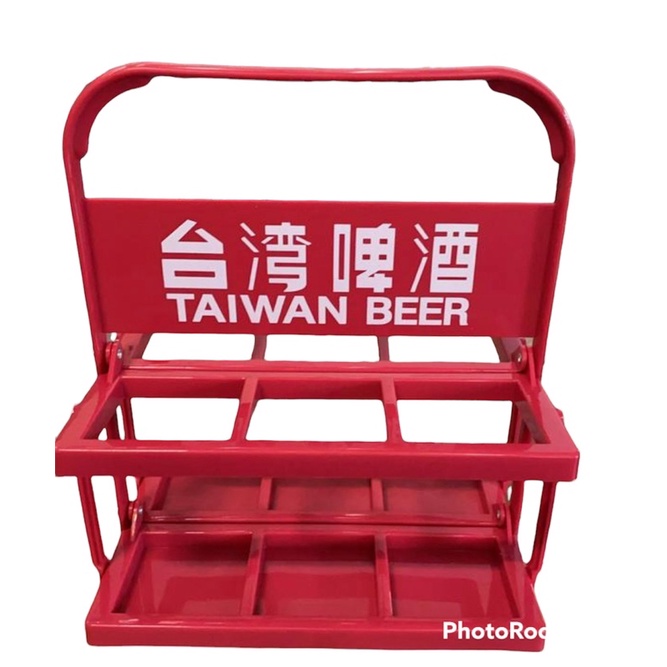 【現貨】全新 台灣啤酒籃 台啤提籃 可折疊 飲料提籃 杯架